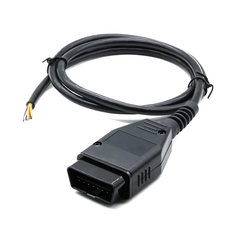 Automobile Car Data Cable 16pin Adaptor Obd Ii Male Connector Universal Obd Plug Wire Harness