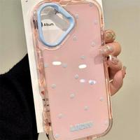 Coque personnalisable antichoc en PC transparent effet gelée, motif pois et lettres, nouvelle couleur, très tendance pour iPhone 18 17 Pro Max