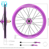 Set Roda Sepeda SeeMore 20" 406mm Heavy Duty, Kedalaman 38mm, 24 Jari-jari, Dinding Ganda, Alloy Alu, Rem Cakram