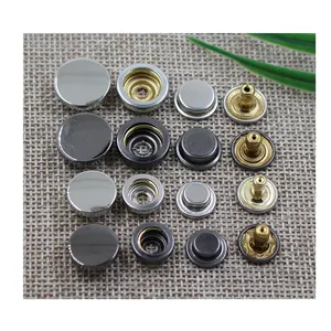 High quality zinc alloy metal flat top snap button for clothing,spring snap fastener