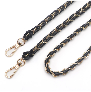 Chaîne Pour Téléphone Téléphone Chaîne En Cuir Bandoulière-Noir En Champagne Or <span class=keywords><strong>Chaine</strong></span> Coque De Téléphone - Product Image 2