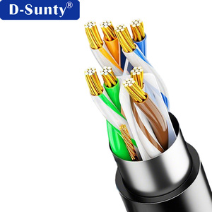 สายแพทช์คอร์ด Cat6 RJ45 ROHS แบบมีฉนวนป้องกัน FTP PVC สำหรับใช้งานภายในและภายนอกอาคาร ความยาว 1 ม. 10 ม. 30 ม.  ทองแดงแท้ สายกลม สีดำ  ปรับแต่งได้ - Product Image 4