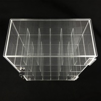 Étagère en acrylique transparente à 6 niveaux verrouillable avec présentoir pour lentilles de contact pour les magasins de détail