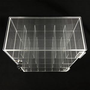 ชั้นวางอะคริลิคใส 6 ชั้น พร้อมกุญแจล็อค สำหรับโชว์คอนแทคเลนส์ เหมาะสำหรับร้านค้าปลีก - Product Image 3