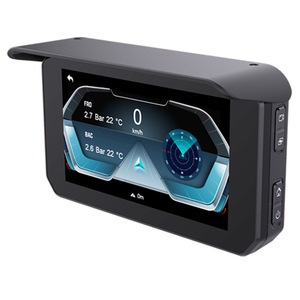 Navegador GPS portátil <span class=keywords><strong>para</strong></span> motocicleta con <span class=keywords><strong>pantalla</strong></span> táctil IPS <span class=keywords><strong>de</strong></span> 5 pulgadas, CarPlay inalámbrico, <span class=keywords><strong>Android</strong></span> Auto, doble lente, cámara <span class=keywords><strong>de</strong></span> visión trasera y grabadora <span class=keywords><strong>de</strong></span> conducción. - Product Image 4