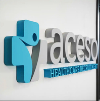Enseigne Murale Personnalisée en Acier Inoxydable avec Logo 3D pour Entreprises et Centres Commerciaux - Enseigne Commerciale Intérieure/Extérieure avec Installation Facile