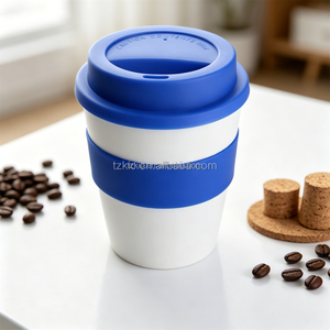 <span class=keywords><strong>Taza</strong></span> de café ecológica de 12 oz con tapa para sublimación, color azul marino - Product Image 1