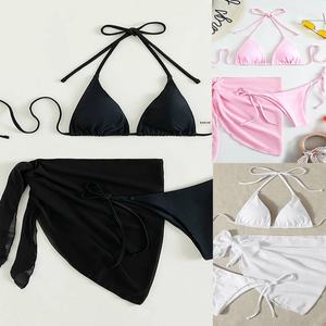 Customized <b>Cow</b> Print Luxury Fitness Swimwear Cut Out Tie Front 3 Piece Swimsuit <b>Bikini</b> Beachwear for Women's - Product Image 2