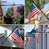 3x5 'Outdoor Cotton Independence Day 20X30 Drapeaux en coton 3' X 5 'Usa American Feather Flag Design and Pole Kit