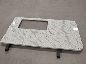 Andromeda <b>White</b> Granite Prefab Vanity Top Granite Countertop Natural Stone Vanity Top Work Surface Cut-to-Size - Product Image 1
