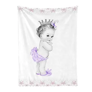 XH Venta al por mayor Super suave acogedor tejido niños bebé personalizado impreso Manta polar mantas