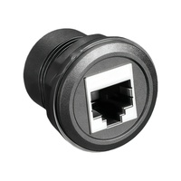 Adaptateur de connecteur Ethernet RJ45 femelle-femelle Cat5 Cat6 à montage sur panneau rond pour ordinateur