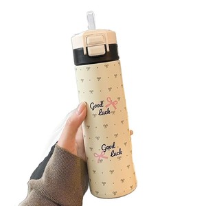 Il cuore di una ragazza di alto valore è una piccola bottiglia di acciaio inossidabile fresco Lelyi in cartone animato carino arco semplice Thermos Cup - Product Image 6