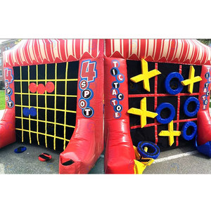 Juegos Inflables Comerciales Gigantes <span class=keywords><strong>2</strong></span> <span class=keywords><strong>en</strong></span> 1, Tic Tac Toe Inflable y Juego de 4 Puntos, Juegos Inflables de Doble Cara <span class=keywords><strong>para</strong></span> Eventos - Product Image 3