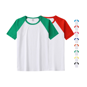 Camiseta de punto modal para niños, lisa, informal, de verano, con cuello redondo y manga corta, para estampado serigrafiado, al por mayor - Product Image 1