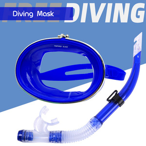 Adult Snorkel Mask Set Half Dry Swimming Goggles Myopia Face Mask <b>Large</b> <b>Frame</b> Fisherman Mask Water Sports - Product Image 4