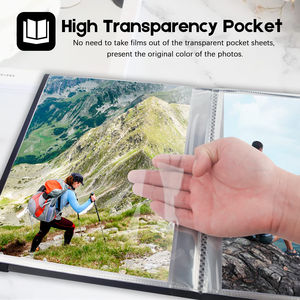 Classeur photo 8x10 en matériau PU pour album avec dossier protecteur de feuille pouvant contenir 68 photos et portefeuille d'art - Product Image 4