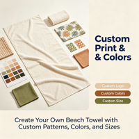 Custom High-quality 100% Cotton Printed Absorbent Quick-dry Eco-friendly Multi-function Luxury Sand Free Turkish Beach Towel