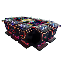 Machine de jeu d'arcade de tir aux poissons multicolore à monnayeur avec support anglais, durable, facile à utiliser, kit complet