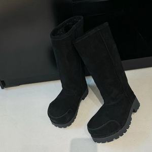 חורף שלג מגפיים נשים פרווה לבן נשים מגפי פרווה עבה פורירי פרווה תחרה-למעלה עמיד למים מגפי סקי חמים - Product Image 2