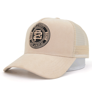 Chất Lượng Cao Thêu Logo Trucker Hat Bán Buôn Unisex Da Lộn 5 Bảng Điều Chỉnh Lưới Tùy Chỉnh Mũ Trucker Mũ Bóng Chày Cho Người Đàn Ông - Product Image 3