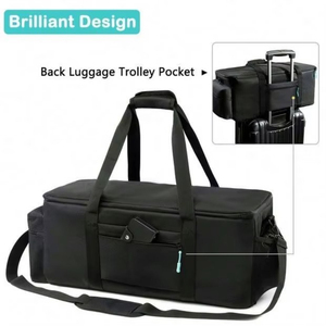 BSCI factory 600D polyester large capacity removable compartment <b>Media</b> pack business travel sneaker <b>storage</b> school waterproof - Product Image 1