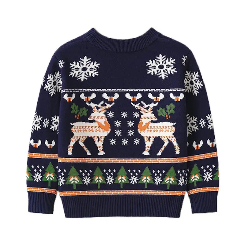 Oem बदसूरत क्रिसमस स्वेटर मजेदार सस्ते बच्चों लड़कों लड़कियों बच्चों के लिए बुना हुआ काले स्वेटर क्रिसमस स्वेटर