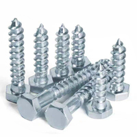 Vis à bois à tête hexagonale en acier au carbone, vis autoperceuses M4 M5 M6 M10, vis à bois à tête hexagonale en acier au carbone