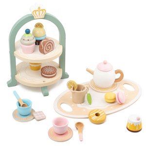 Unisex MDF Wooden <strong>Kitchen</strong> Play <strong>Set</strong> EN71 Certified Early Education Toy for Toddlers Afternoon Tea <strong>Theme</strong> Box Packed - Product Image 1