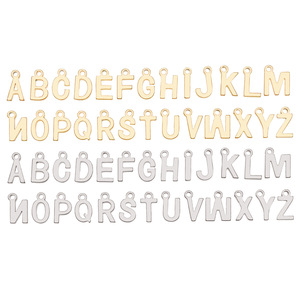 Alphabet-Buchstaben-Anhänger für Schmuckherstellung, 1mm, Edelstahl Gold Silber Anhänger, <span class=keywords><strong>104</strong></span> Stile - Product Image 5