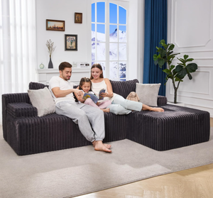 <span class=keywords><strong>Sofa</strong></span> bentuk L 3 tempat duduk <span class=keywords><strong>Sofa</strong></span> Modular <span class=keywords><strong>Sofa</strong></span> awan dengan bagian <span class=keywords><strong>Sofa</strong></span> berukuran besar untuk ruang tamu - Product Image 3
