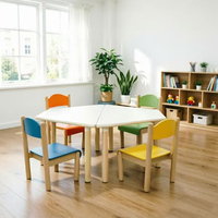 Chaise d'apprentissage pour enfants en bois massif empilable à profil bas, chaise en bois pour la maternelle, pour la maison et le salon