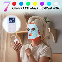 Masque facial LED en silicone à lumière rouge personnalisable, soin quotidien, portable, ultra-fin, masque LED photonique