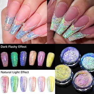 Set de 6 Colores de Polvo Brillante Reflectante para Uñas, Pigmento de Diamante Cristalino con Efecto Aurora, Polvo Decorativo para Uñas con Gel UV, Arte de Manicura - Product Image 5