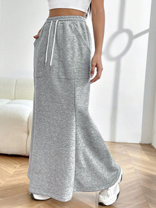 Jupe mi-longue de style décontracté simple pour femme, jupe trapèze polyvalente pour le printemps et l'été - Product Image 6