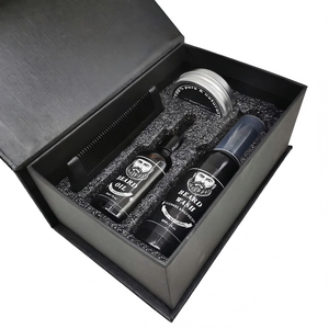 Kit de Soins de <span class=keywords><strong>Barbe</strong></span> Bio et Végétalien 5-en-1 Personnalisé pour Hommes – Baume à <span class=keywords><strong>Barbe</strong></span> et Trousse de Toilettage Marque Blanche – Vente en Gros - Product Image 1
