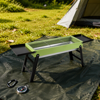 Barbecue portable pliable au charbon de bois pour l'extérieur, modèle domestique, vente en gros