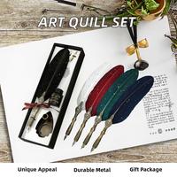 Ensemble cadeau d'écriture de stylo de plume de calligraphie en métal stylo plume de couleur spéciale pour le lettrage d'art