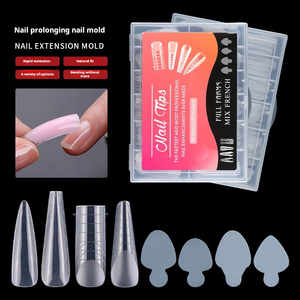 120 pièces/boîte Formes d'ongles en verre cristal pour extension, couverture complète, moule à faux ongles, outil d'extension rapide des ongles - Product Image 3