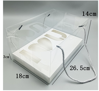 Boîte Bento transparente avec 6 cupcakes et 1+ 2 boîtes à cupcakes pour sushis avec gaufrage et pelliculage mat Plus Plus