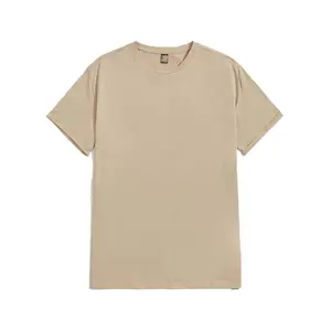 Camiseta básica de gran tamaño de manga corta básica sólida de verano para hombre, camiseta con puños de algodón