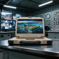 15,6 inch robuuste laptop IP65 waterdicht stofdicht industriële notebook woestijngeel voor mijnbouw onderzoek OEM ODM Wi-Fi 6