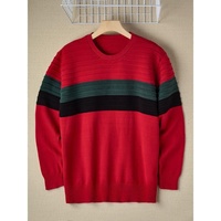 Pull tricoté épais pour homme en modal et fourrure de lapin, à manches longues, avec badge uni, idéal pour le dropshipping transfrontalier OMG