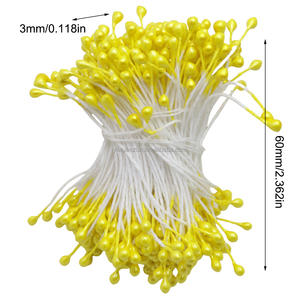 Hecho a mano 290 Uds 3mm perla puntiaguda flor <span class=keywords><strong>estambre</strong></span> horquilla flor Artificial accesorio para fiesta de Navidad nueva llegada - Product Image 6