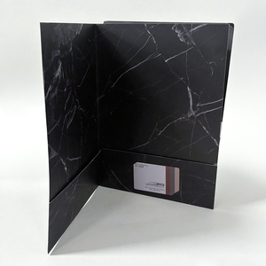 Biểu tượng tùy chỉnh A4 giấy thư mục đôi túi chủ sở hữu thẻ dập nổi trình bày bất động sản tập tin thư mục in - Product Image 4