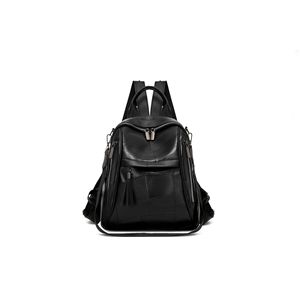 กระเป๋าเป้สะพายหลังสะพายข้างสะพายไหล่ข้างเดียว, กระเป๋าเป้สะพายหลังสำหรับสุภาพสตรีมีพู่ - Product Image 5