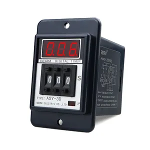 BERM ASY-3D Dial type digital display time relay timer complimentary base complimentary protection cover