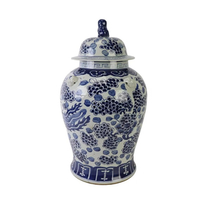 RUXI Vaso Antico in Ceramica di Jingdezhen Smaltata e Dipinta a Mano, Porcellana Blu e Bianca, Vaso Cinese Retrò con Fenice, Decorazione per la Casa - Product Image 2