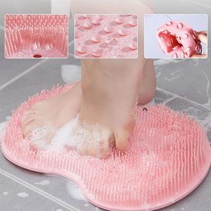 Alfombrilla de masaje antideslizante para pies para baño en casa, toalla de baño con cepillo para pies y características de silicona para lavar y frotar los pies. - Product Image 3