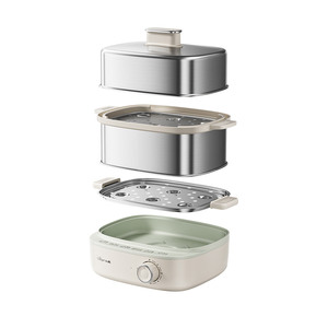 Cuiseur vapeur électrique Bear ZDQ-E12R2, machine à petit-déjeuner multifonctionnelle à trois niveaux en acier inoxydable avec minuterie intelligente - Product Image 5